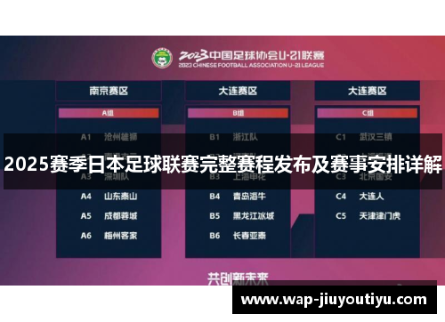 2025赛季日本足球联赛完整赛程发布及赛事安排详解 2025赛季日本足球联赛完整赛程发布及赛事安排详解