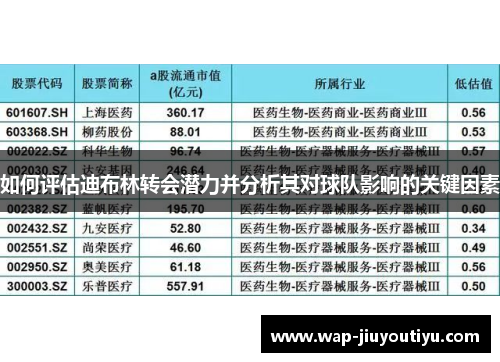 如何评估迪布林转会潜力并分析其对球队影响的关键因素 如何评估迪布林转会潜力并分析其对球队影响的关键因素